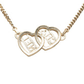 シャネル ロゴ ハート サークル チョーカー ネックレス ゴールド メッキ ラインストーン レディース CHANEL 【中古】